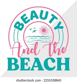 Beauty And The Beach SVG Printable Vector Illustration svg