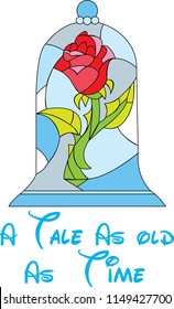 Beauty And The Beast Rose For T-shirt