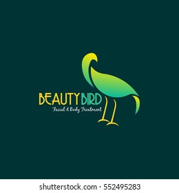 Beauty Bird Logo Design template. Vector Illustration