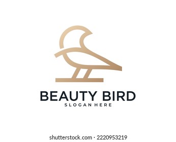 beauty bird luxury logo design