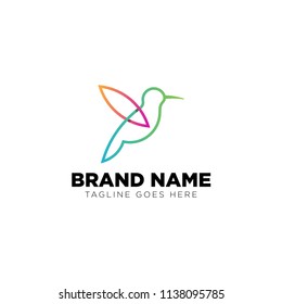 beauty bird vector logo template 