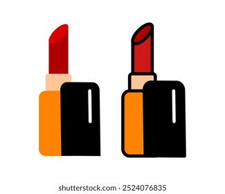 Belleza, Cuidado Corporal y Cosméticos. Iconos y Elementos de diseño planos lineales de Vector