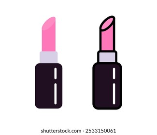 Belleza, Cuidado Corporal y Cosméticos. Iconos y Elementos de diseño planos lineales de Vector