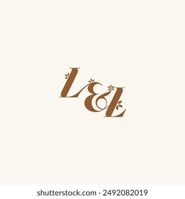 beauty bold monogram leaf logo organic and nature concept LL initial wedding letter