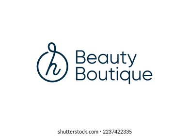 Beauty boutique logo with letter h