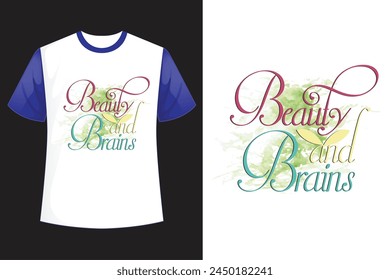 Beauty and Brains typography design