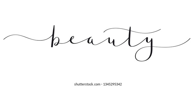 BEAUTY brush calligraphy banner