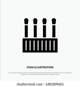 Beauty, Buds, Cosmetic, Cotton solid Glyph Icon vector