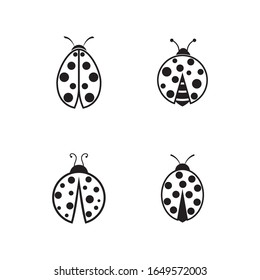Beauty bug vector illustration icon design template