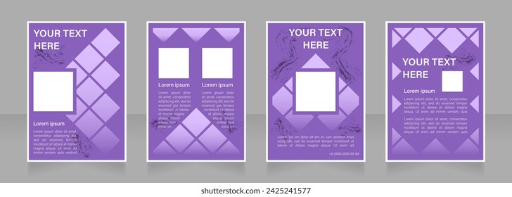Beauty business presentation blank brochure layout design. Vertical poster template set with empty copy space for text. Premade corporate reports collection. Editable flyer paper pages