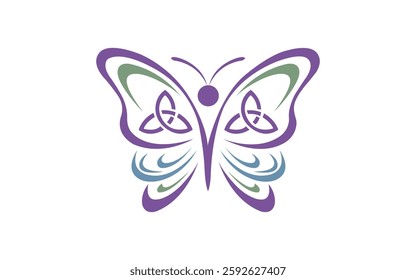 Beauty Butterfly icon Orchid logo design design Pro Vector