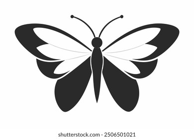 Beauty Butterfly Insect Icon - Vector Logo, Cartoon Clipart Design
