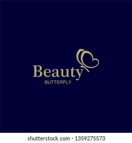 Beauty butterfly logo, design inspiration vector template for company logo