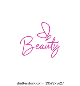 Beauty butterfly logo, design inspiration vector template for company logo