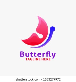 Beauty butterfly logo design inspiration