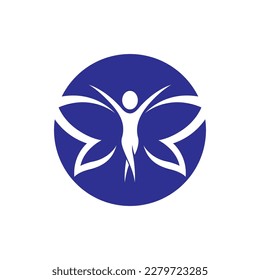 Beauty butterfly logo images illustration design