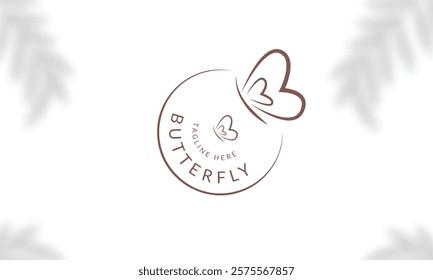 Beauty Butterfly logo. Luxury line logotype design. Universal premium butterfly symbol logotype.