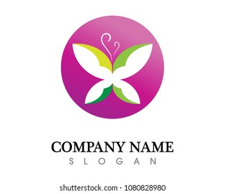Beauty Butterfly Logo Template Vector icon design
