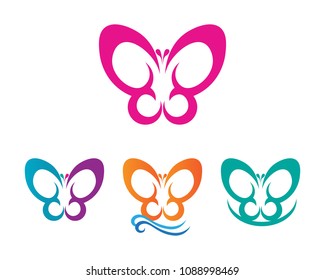 Beauty Butterfly Logo Template Vector icon design
