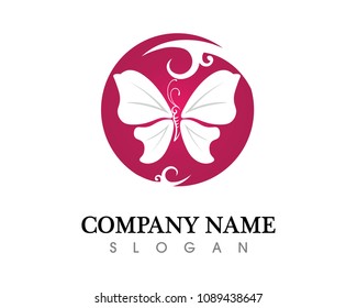 Beauty Butterfly Logo Template Vector icon design
