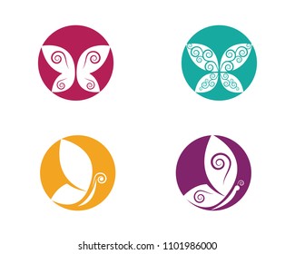 Beauty Butterfly Logo Template Vector icon design