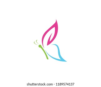 Beauty Butterfly Logo Template Vector icon design
