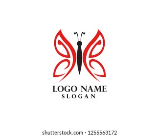 Beauty Butterfly Logo Template Vector icon design
