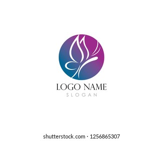 Beauty Butterfly Logo Template Vector icon design