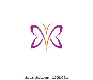 Beauty Butterfly Logo Template Vector Icon Stock Vector (Royalty Free ...