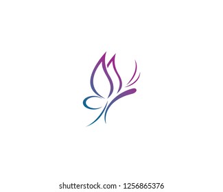 Beauty Butterfly Logo Template Vector icon design