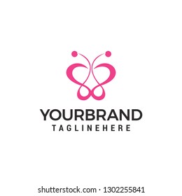 Beauty butterfly logo Template Vector icon design