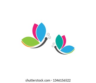 Beauty Butterfly Logo Template Vector icon design - Vector