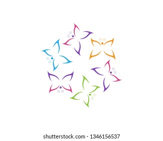 Beauty Butterfly Logo Template Vector icon design - Vector