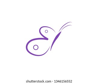 Beauty Butterfly Logo Template Vector icon design - Vector