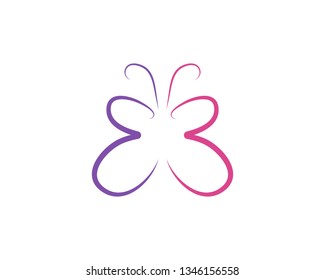 Beauty Butterfly Logo Template Vector icon design - Vector