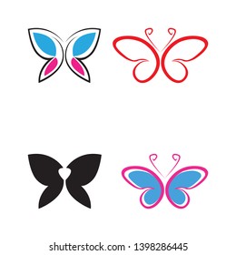 Beauty Butterfly Logo Template Vector icon design