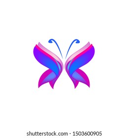 beauty butterfly logo template vector icon design