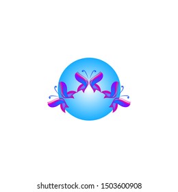 beauty butterfly logo template vector icon design