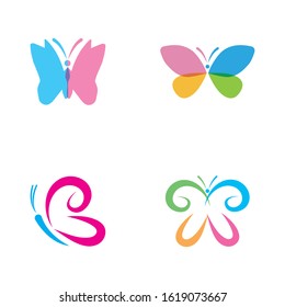 Beauty Butterfly Logo Template Vector icon design