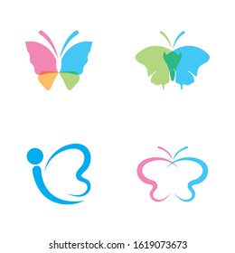 Beauty Butterfly Logo Template Vector icon design