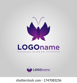 Beauty Butterfly Logo Template Vector icon design