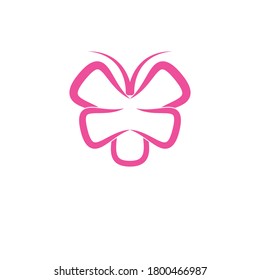 Diseño de icono de la plantilla del logotipo de mariposa de belleza
