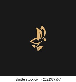 Beauty Butterfly Logo Template Vector icon design butterfly leaf icon