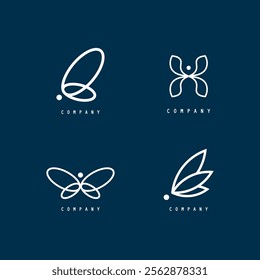 Beauty Butterfly Logo Template Vector icon design