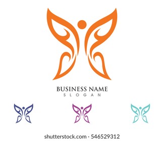 Beauty Butterfly Logo Template Vector icon design