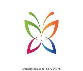 Beauty Butterfly Logo Template Vector icon design