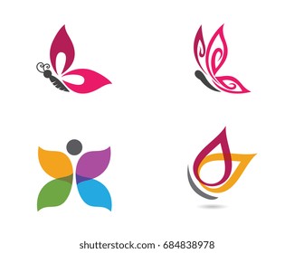 Beauty Butterfly Logo Template Vector icon design