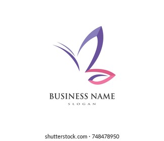Beauty Butterfly Logo Template Vector icon design