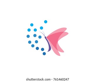 Beauty Butterfly Logo Template Vector icon design