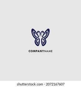 Beauty Butterfly Mirror Blue logo